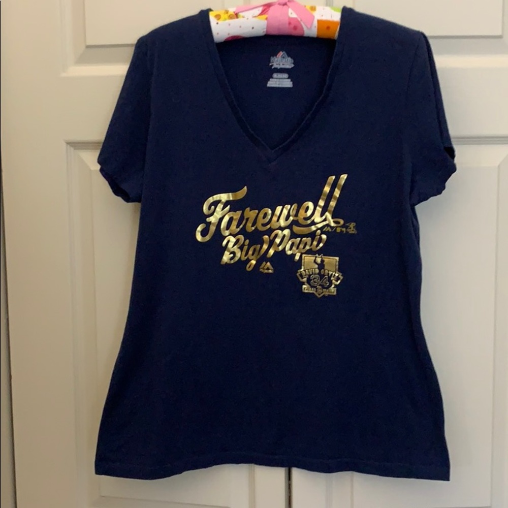 Farewell Big Papi navy t shirt with gold,SZXL